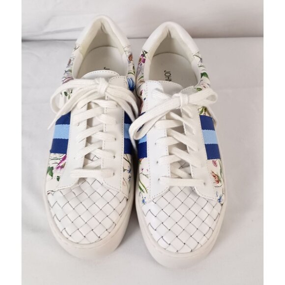 Johnny Was Downtown Fiska Multicolor Leather Sneakers Women 7 Authentic $268 - Picture 3 of 11